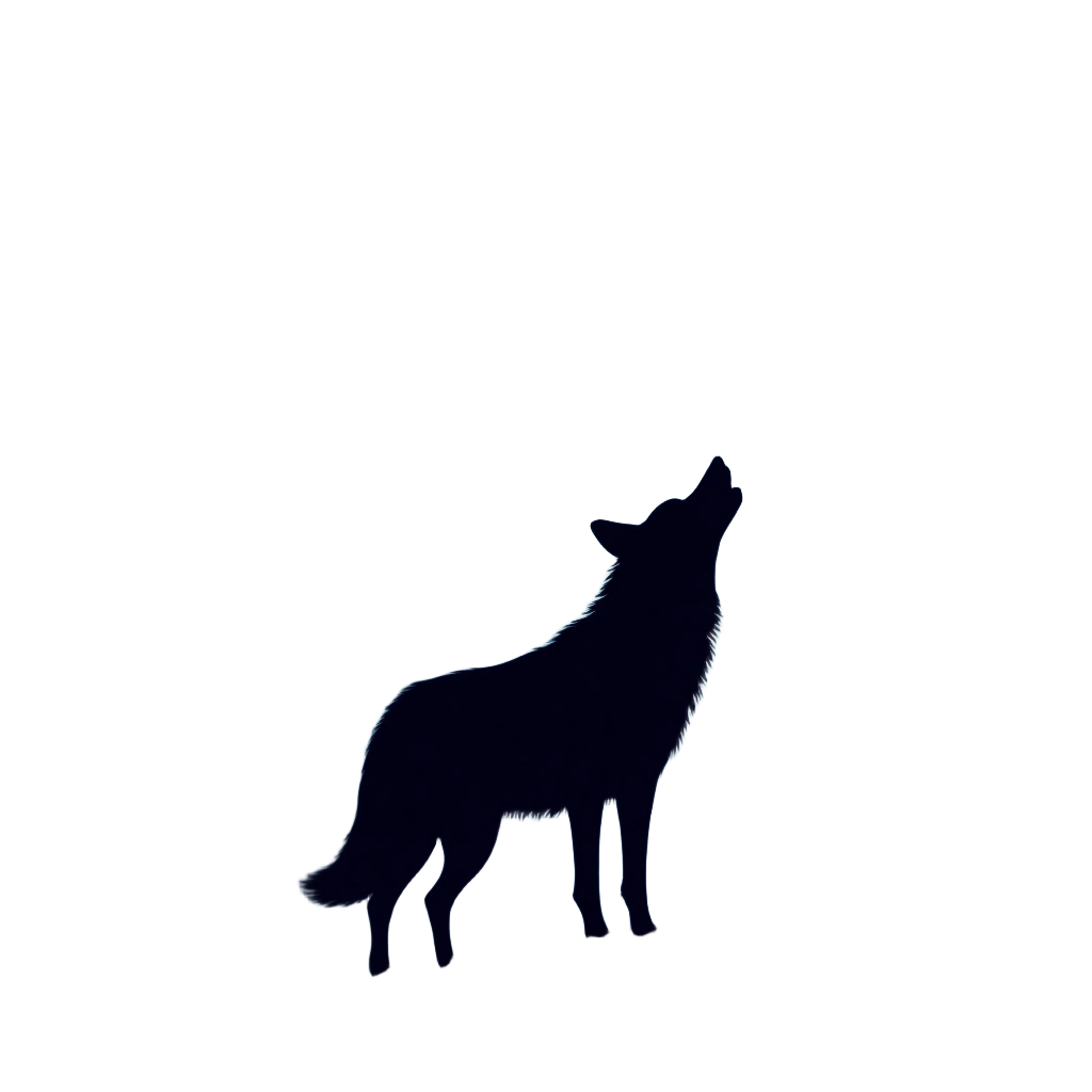 Howling Wolf Silhouette